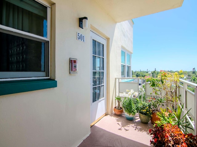 view of balcony