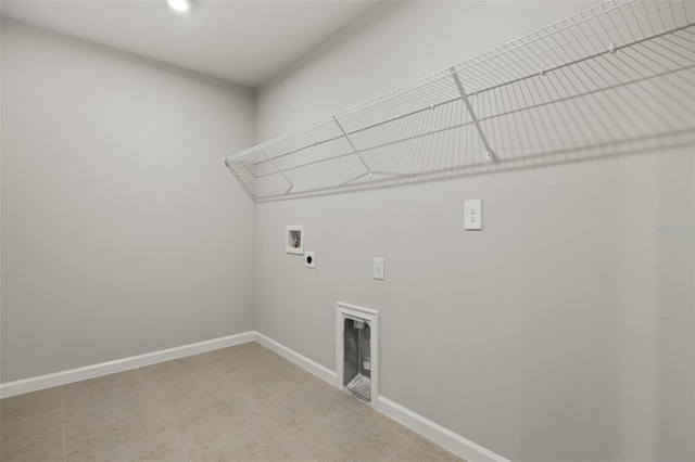 laundry area featuring hookup for a washing machine and electric dryer hookup