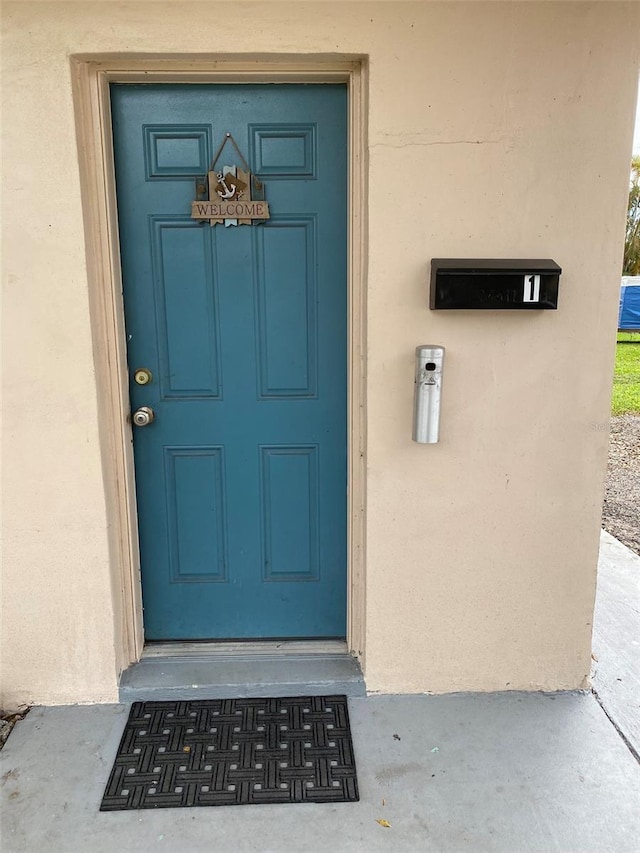 view of doorway to property