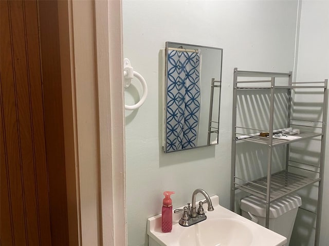 bathroom with sink and toilet