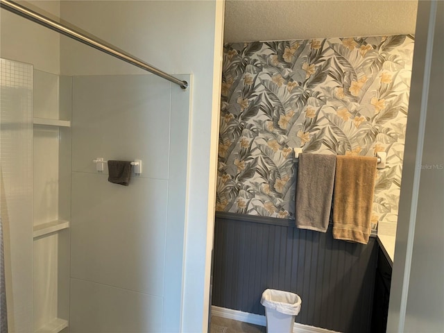 bathroom featuring a shower