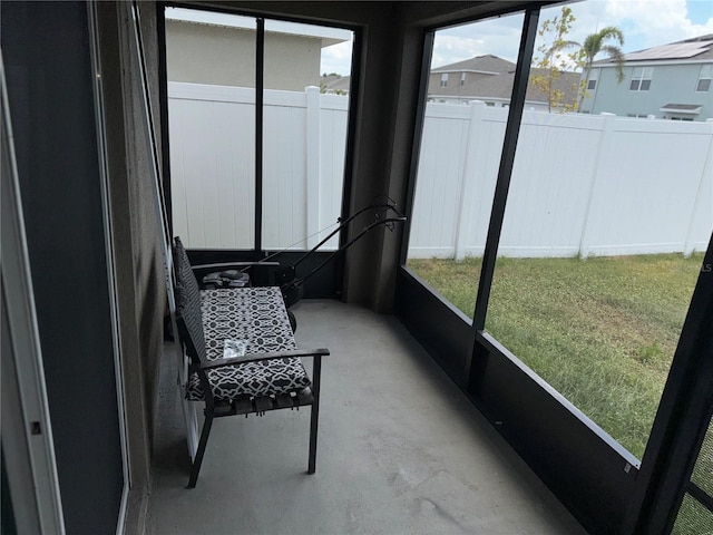 view of sunroom