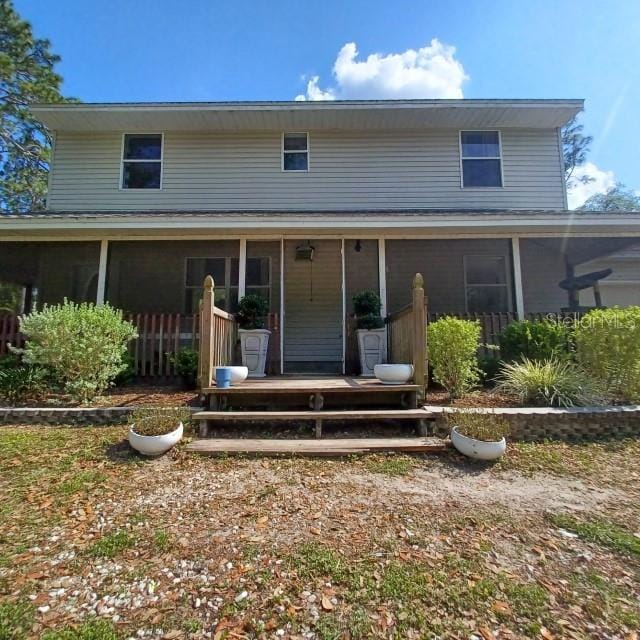 view of rear view of property