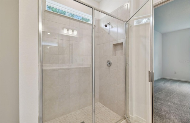 bathroom with an enclosed shower