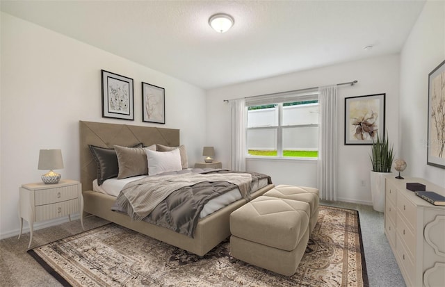 bedroom with carpet floors