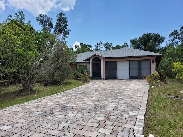 ranch-style house with a garage