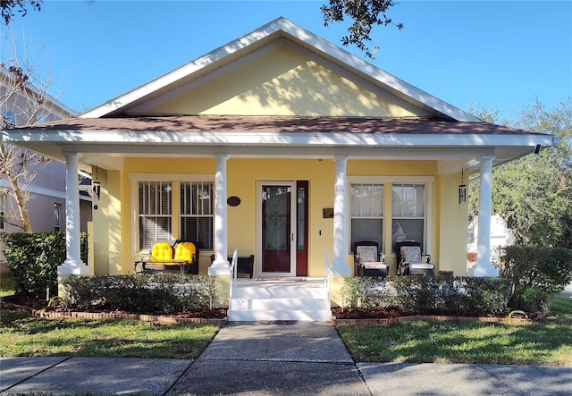 view of front facade with covered porch