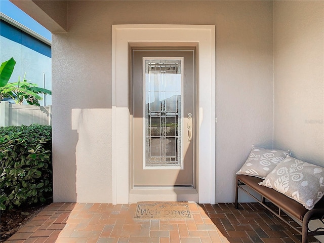 view of doorway to property