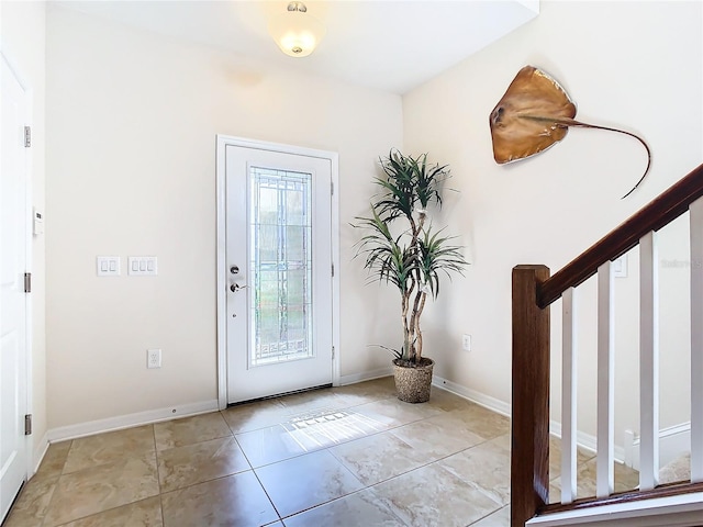 view of tiled entryway