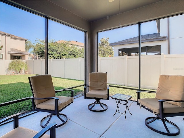 view of sunroom / solarium