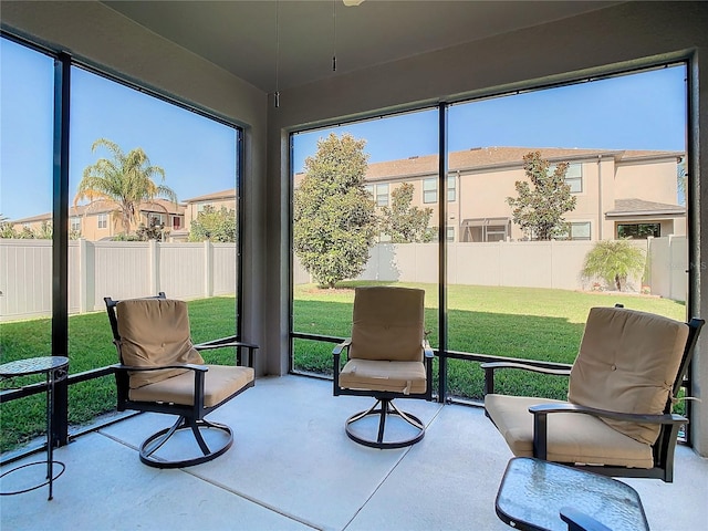 view of sunroom / solarium