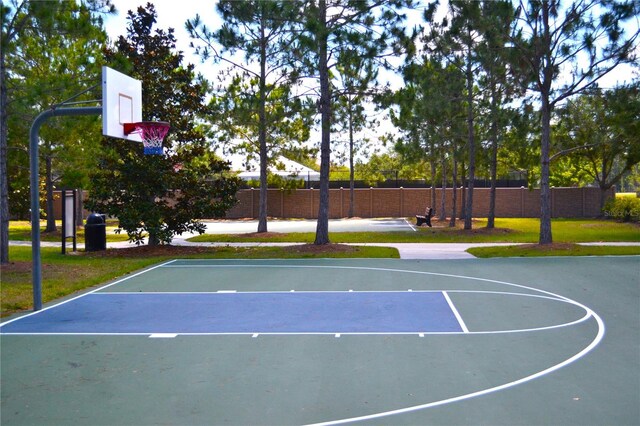 view of basketball court