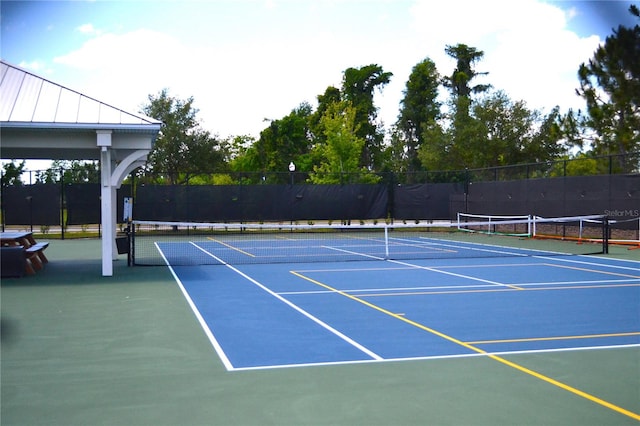 view of tennis court