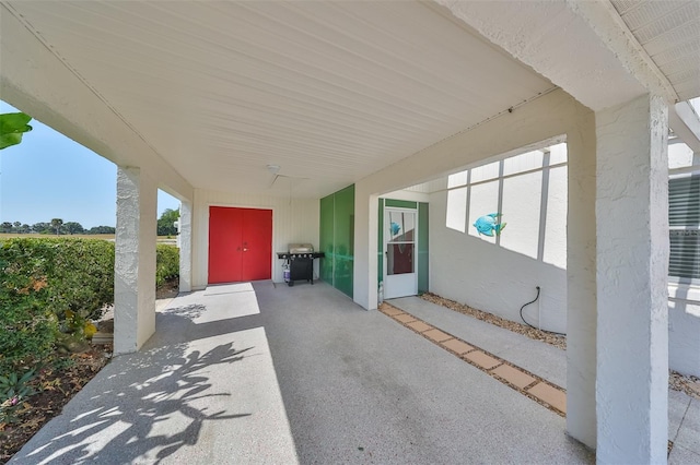 view of patio / terrace featuring a grill