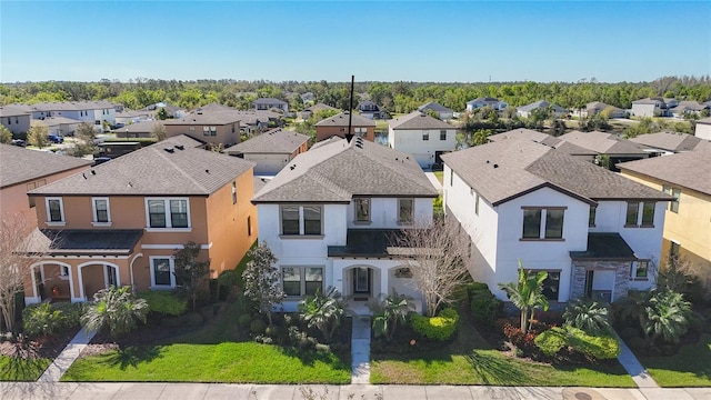 aerial view featuring a residential view