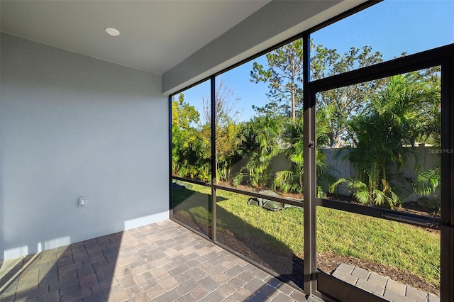 view of sunroom