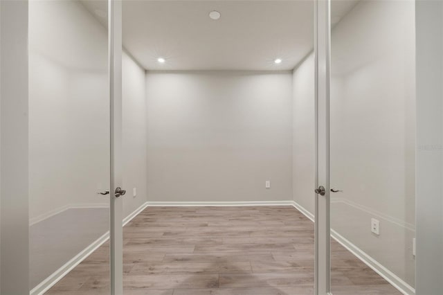 empty room featuring light hardwood / wood-style flooring