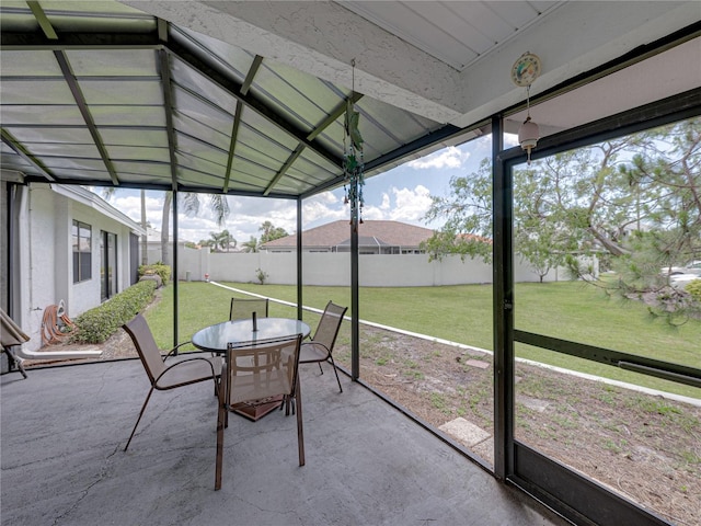 view of sunroom / solarium