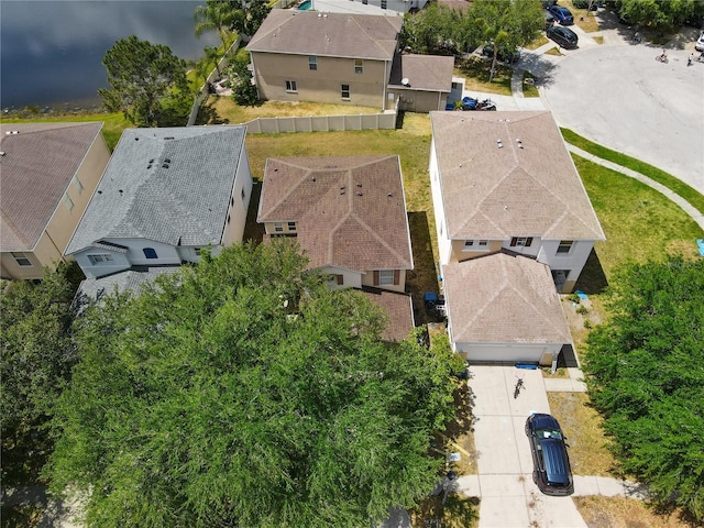 bird's eye view with a residential view