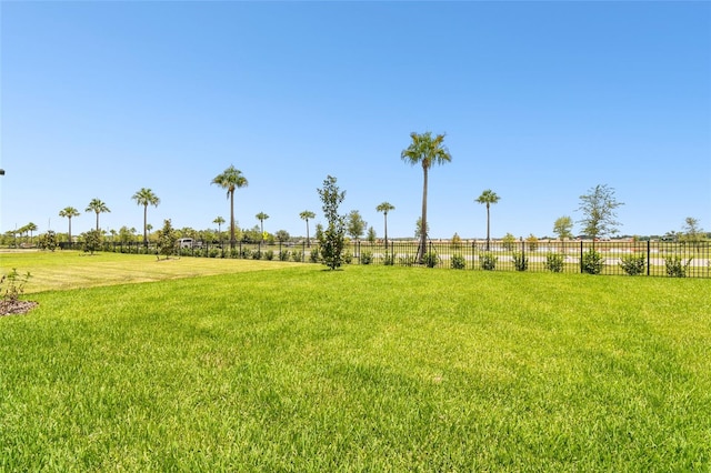 view of yard with a rural view