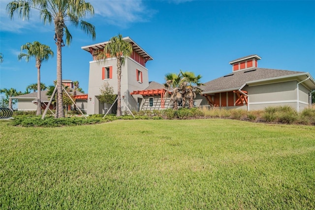 exterior space with a front lawn