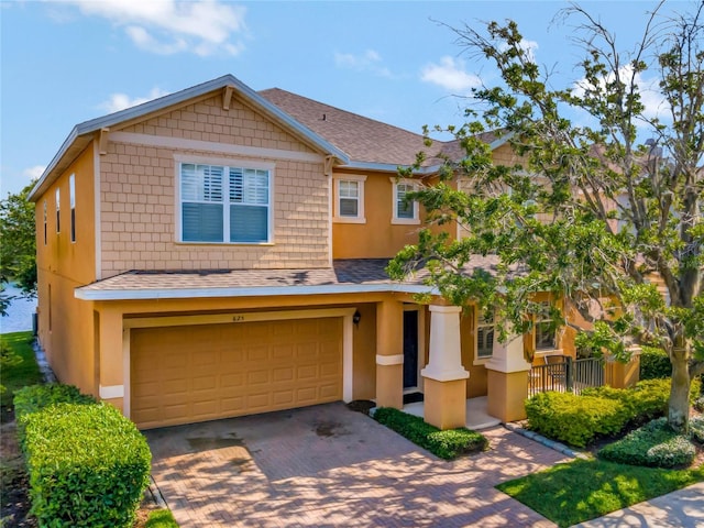 view of front of home featuring a garage