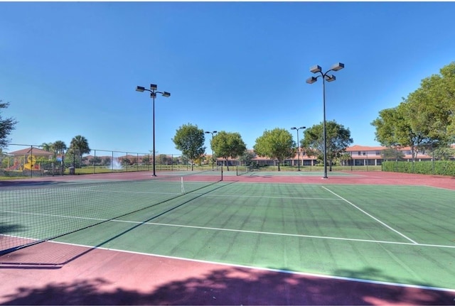 view of tennis court