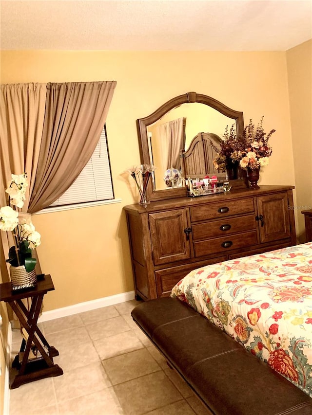 view of tiled bedroom