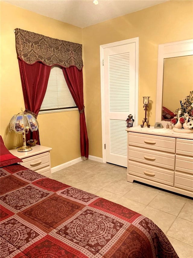 view of tiled bedroom