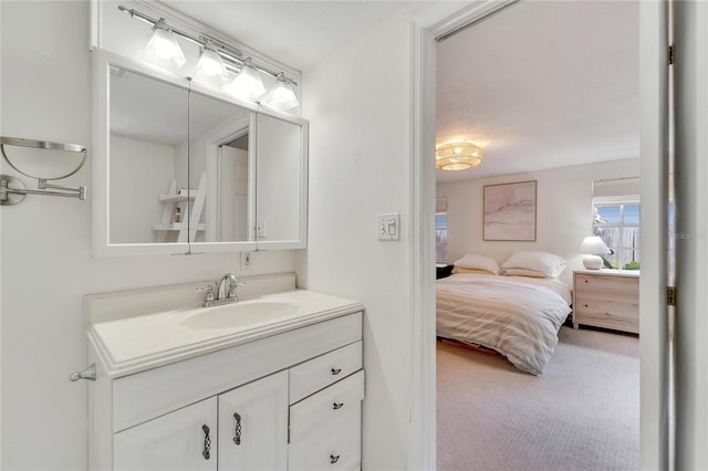 bathroom with vanity with extensive cabinet space