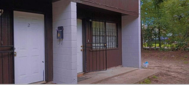 view of doorway to property