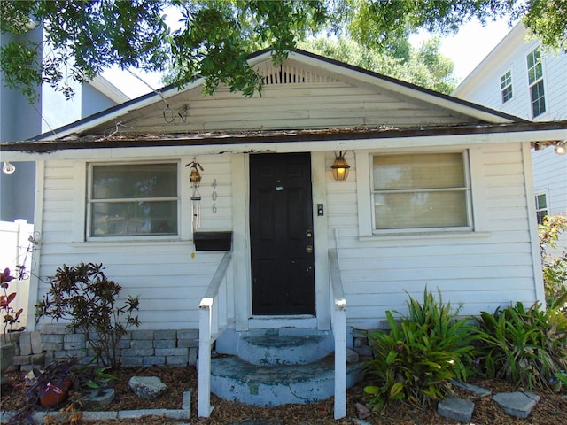 view of bungalow-style home