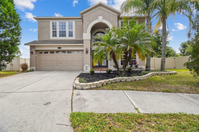 view of front of home featuring a garage