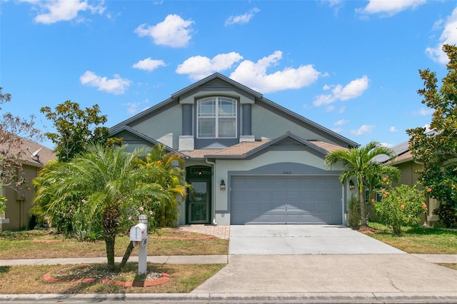 view of front of home featuring a garage