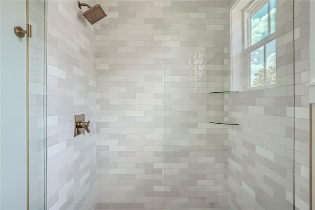 bathroom featuring walk in shower