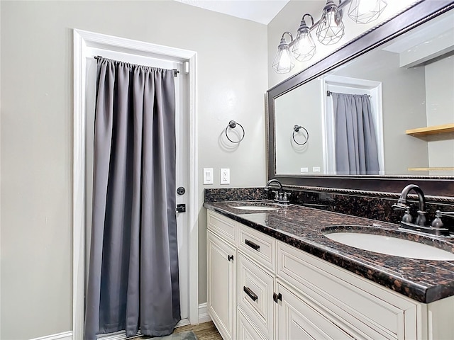 bathroom featuring vanity