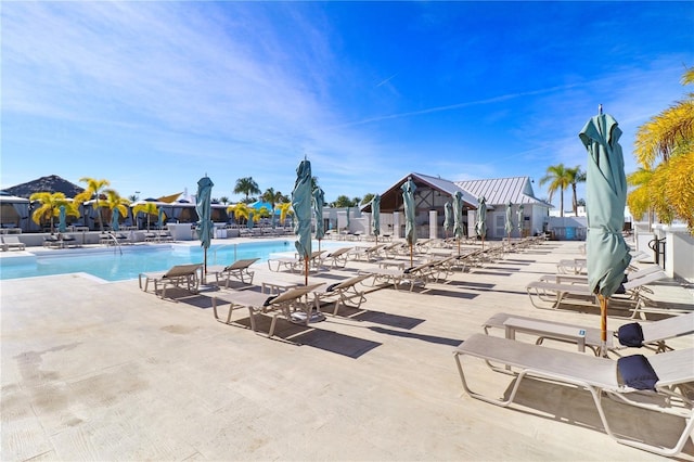 view of pool with a patio