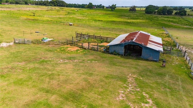 bird's eye view featuring a rural view