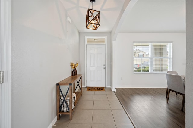 entrance foyer featuring light hardwood / wood-style flooring