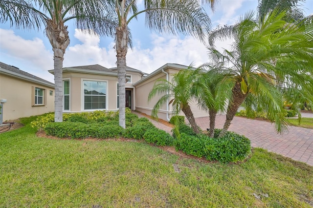 view of front of house with a front yard