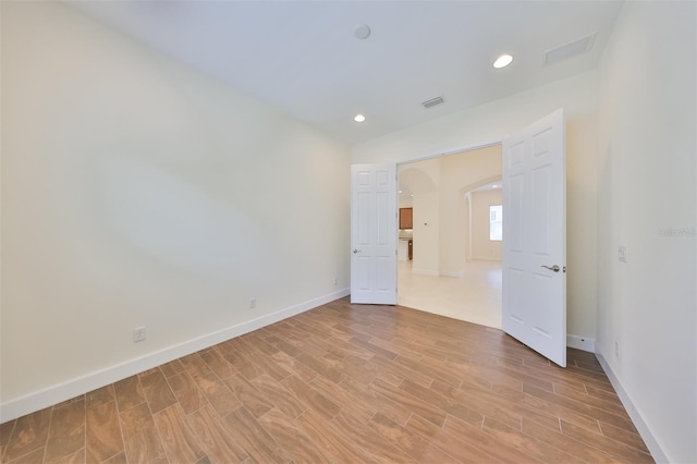 unfurnished bedroom featuring light hardwood / wood-style flooring