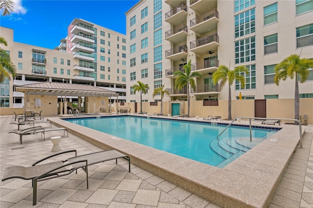 view of pool with a patio