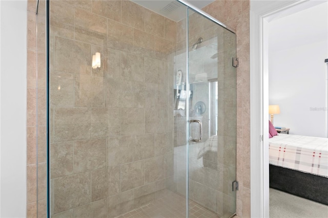 bathroom featuring walk in shower