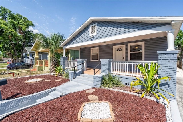 view of front of home featuring a porch