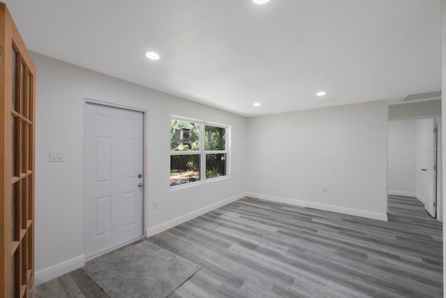 entryway featuring hardwood / wood-style floors