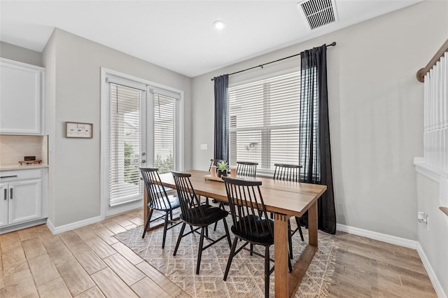 view of dining space