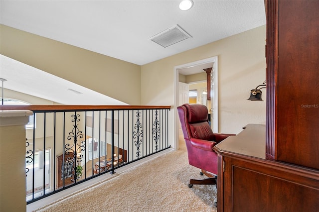 view of carpeted office