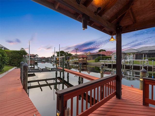 5510 E Longboat Blvd, Tampa, FL 33615 - view of dock featuring a water view and boat lift