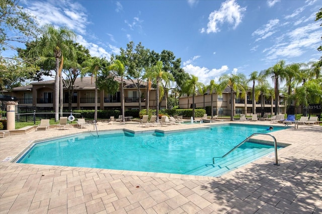 view of pool with a patio