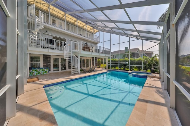 view of pool featuring a patio area